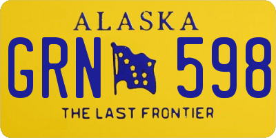 AK license plate GRN598