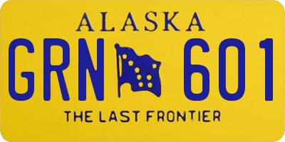 AK license plate GRN601
