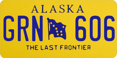 AK license plate GRN606