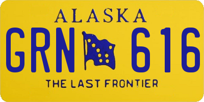 AK license plate GRN616