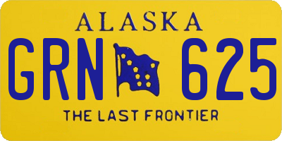 AK license plate GRN625