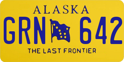 AK license plate GRN642