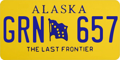 AK license plate GRN657