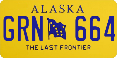 AK license plate GRN664