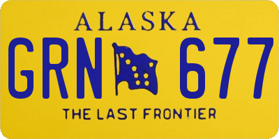AK license plate GRN677