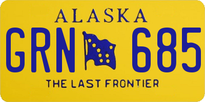 AK license plate GRN685