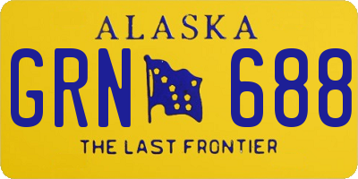 AK license plate GRN688