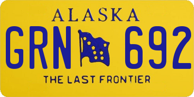 AK license plate GRN692