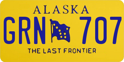 AK license plate GRN707