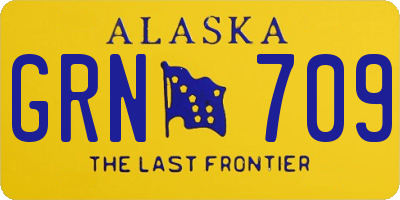 AK license plate GRN709