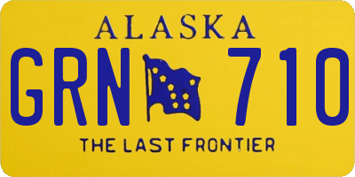 AK license plate GRN710