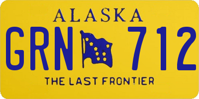 AK license plate GRN712
