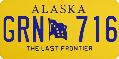 AK license plate GRN716