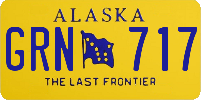 AK license plate GRN717