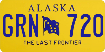 AK license plate GRN720