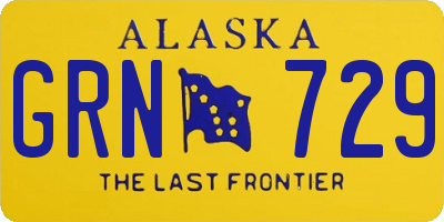 AK license plate GRN729