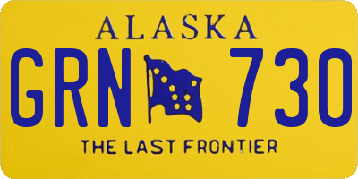 AK license plate GRN730