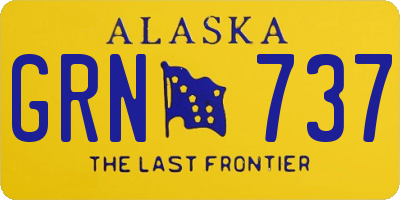 AK license plate GRN737