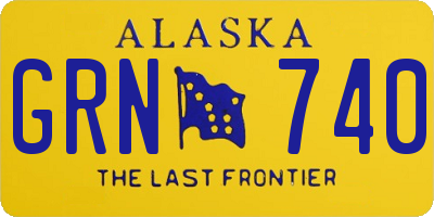 AK license plate GRN740