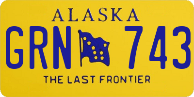 AK license plate GRN743