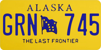 AK license plate GRN745