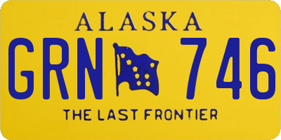 AK license plate GRN746