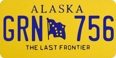 AK license plate GRN756