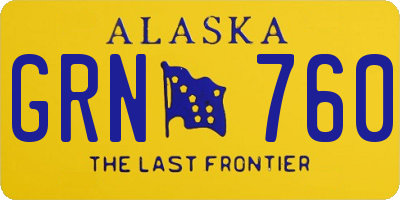AK license plate GRN760