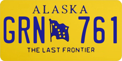 AK license plate GRN761