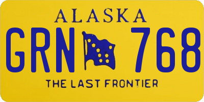 AK license plate GRN768