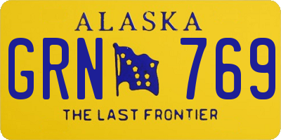 AK license plate GRN769