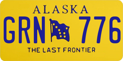 AK license plate GRN776
