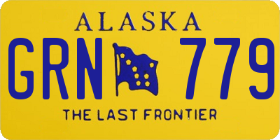 AK license plate GRN779