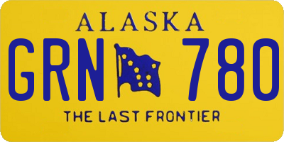 AK license plate GRN780
