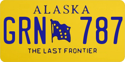 AK license plate GRN787