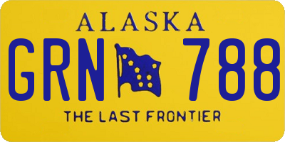 AK license plate GRN788