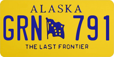 AK license plate GRN791