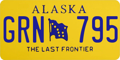 AK license plate GRN795