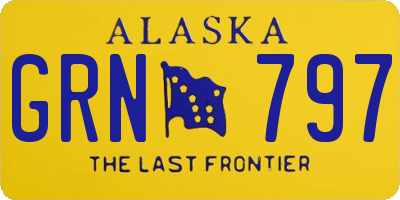 AK license plate GRN797