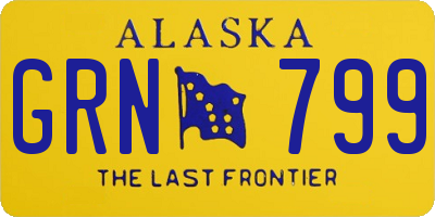 AK license plate GRN799