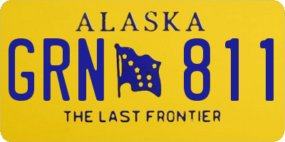 AK license plate GRN811