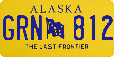 AK license plate GRN812