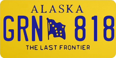 AK license plate GRN818