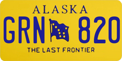 AK license plate GRN820