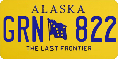 AK license plate GRN822