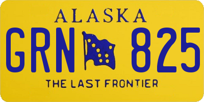 AK license plate GRN825