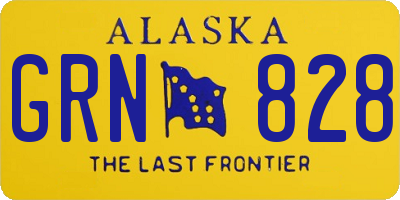 AK license plate GRN828