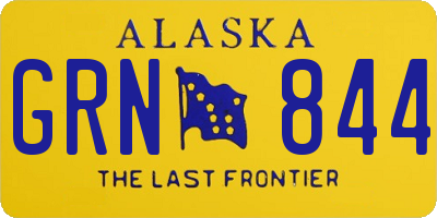 AK license plate GRN844