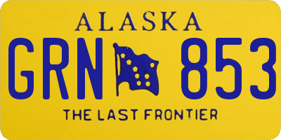 AK license plate GRN853