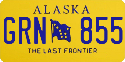 AK license plate GRN855